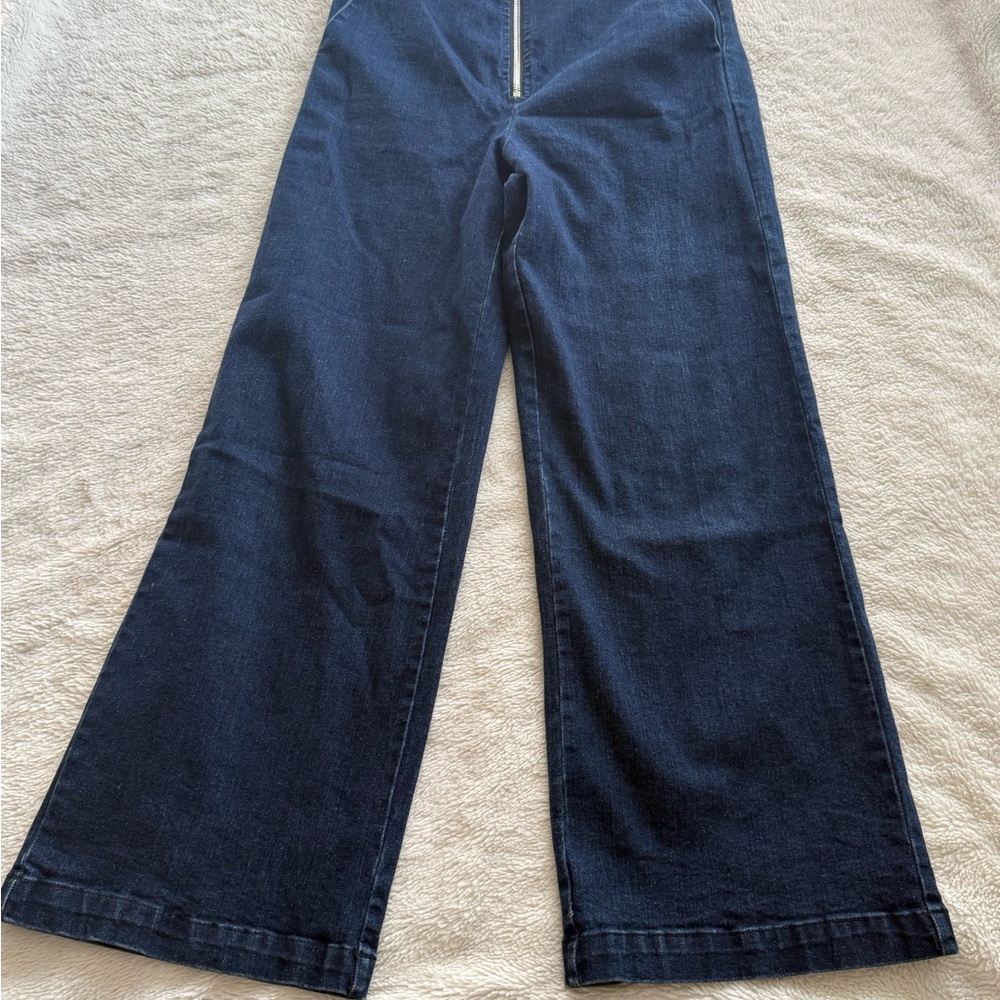 High-Rise Wide Leg Women’s Jeans — Dark Blue